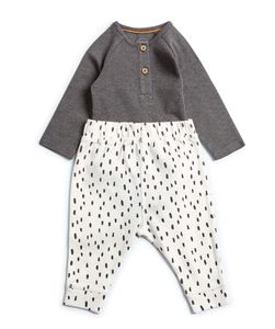 Grey Marl Bodysuit & Joggers - 2 Piece Set