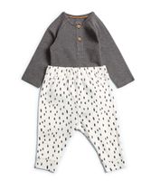 Grey Marl Bodysuit & Joggers - 2 Piece Set - thumbnail