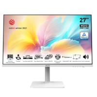 MSI Modern MD272QXPW 27inch WQHD 2560 x 1440 Monitor, 1MS, 100Hz, Anti-glare, HDMI, DP, USB-C, Adjustable, White - 9S6-3PB19H-218