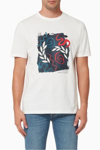Mosaic Print T-Shirt in Cotton Jersey