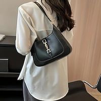 Women's Shoulder Bag Hobo Bag PU Leather Outdoor Daily Holiday Large Capacity Waterproof Lightweight Black White Yellow miniinthebox Women's Shoulder Bag Hobo Bag PU Leather Outdoor Daily Holiday Large Capacity Waterproof Lightweight Black White Yellow miniinthebox