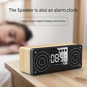 Wireless Bluetooth Speakers Clock Sound Desktop Mini Subwoofer Compatibility with TF Card USB Flash Drive Lightinthebox