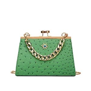 Women's Crossbody Bag Shoulder Bag PU Leather Daily Chain Large Capacity Solid Color Black Pink Blue Lightinthebox