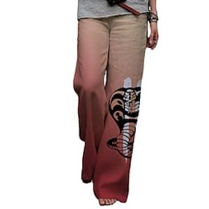 Inspired by Cobra Kai Karate Kid Linen Pants Straight Trousers Cotton Blend Anime Elastic Drawstring Design Front Pocket Pants For Men's miniinthebox