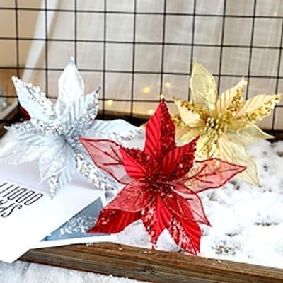 Christmas Decorations Simulation Flannel Powder Christmas Flowers Christmas Tree Decoration Christmas Wreath miniinthebox Christmas Decorations Simulation Flannel Powder Christmas Flowers Christmas Tree Decoration Christmas Wreath miniinthebox