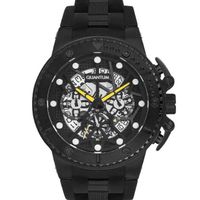 Quantum Men's VR33 Movement Watch, Chronograph Display and Silicone Strap - HNG535.651, Black