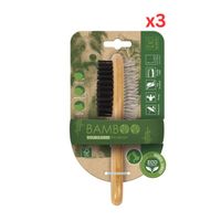 M-PETS Bamboo Double-sided Pin Brush (Pack of 3)