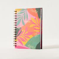 Punch Studio Tropical Print Spiral Bound Ruled Notebook