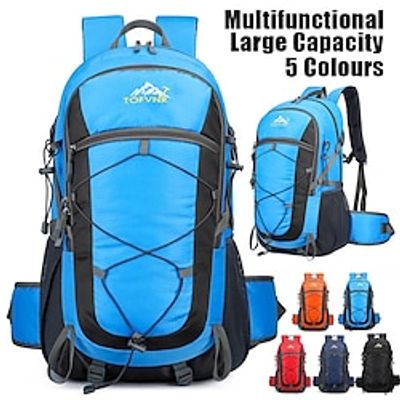 Men's Women's Backpack School Bag Bookbag Functional Backpack School Outdoor Camping  Hiking Nylon Large Capacity Waterproof Lightweight Zipper  Black  dark blue  orange Lightinthebox