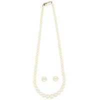 Sri Jagdamba Pearls Single Line Round Pearl Necklace - JPAPR-19-148