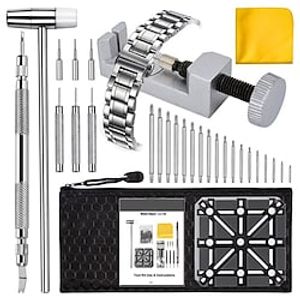 Watch Link Removal Tool Kit Watch Band Strap Pin Remover Watch Tool Kit Link Remover Repair Tool Watch Adjustment Tool Band Replacement Spring Bar Tool Set miniinthebox