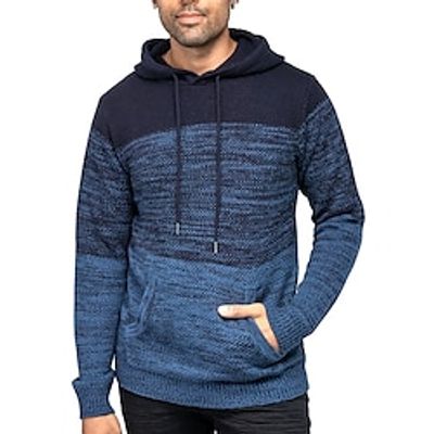 Men's Pullover Sweater Jumper Cropped Sweater Pullover Top Ribbed Knit Regular Pocket Slim Fit Color Block Hoodie Modern Contemporary Work Daily Wear Clothing Apparel Winter Blue Light Grey M L XL Lightinthebox Men's Pullover Sweater Jumper Cropped Sweater Pullover Top Ribbed Knit Regular Pocket Slim Fit Color Block Hoodie Modern Contemporary Work Daily Wear Clothing Apparel Winter Blue Light Grey M L XL Lightinthebox