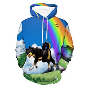 Men's Pullover Hoodie Sweatshirt Rainbow Graphic Prints Print Daily Sports 3D Print 3D Print Casual Hoodies Sweatshirts  1 2 3 Lightinthebox