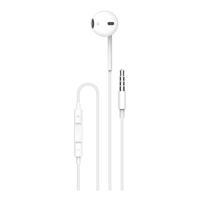 Porodo Soundtec Single Mono Earphones 3.5mm with High-Clarify Mic White