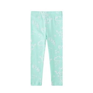 Kids Girls' Leggings Light Green Animal Print Basic 3-8 Years Lightinthebox