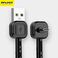 AWEI USB C Cable 1.0m(3Ft) 2.4A Fast Charging 1/3 Pack 90 Degree Gaming Data Line Nylon Game Data Cable For Samsung S21 S20 S10 A Series Huawei Mate 40 30 Pro P40 P30 Xiaomi Redmi K40 K30 Oneplus 9 8 miniinthebox - thumbnail