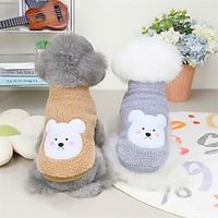 Dog Cat Sweater Animal Cute Sweet Dailywear Casual Daily Winter Dog Clothes Puppy Clothes Dog Outfits Soft Grey Brown Costume for Girl and Boy Dog Lamb Fur S M L XL 2XL miniinthebox - thumbnail