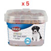 Trixie Junior Soft Snack Bones with Calcium Dog Treats 140G Pack Of 5