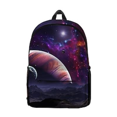 Unisex Commuter Backpack Oxford Cloth Large Capacity Breathable Zipper Tiered School Daily Purple Lightinthebox