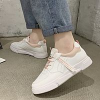 Women's Sneakers White Shoes Wedge Heel PU Pink Gray Green miniinthebox - thumbnail
