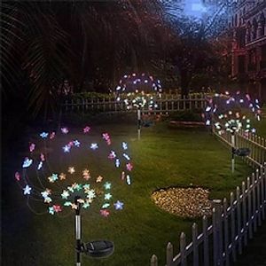 Fireworks Pathway Lights Outdoor Solar LED Star Fairy String Light for Garden Lawn Yard Landscape Lamp Holiday Xmas Colorful Lighting Lightinthebox