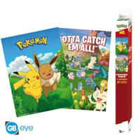 Abystyle Pokemon Set 2 Chibi Posters Environments (52 x 38 cm)