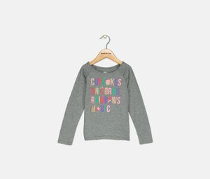 Toddler Girls Graphic-Print Long-Sleeve T-Shirt  Pewter Heather