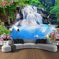 Landscape Garden Theme Hanging Tapestry Wall Art Large Tapestry Mural Decor Photograph Backdrop Blanket Curtain Home Bedroom Living Room Decoration miniinthebox - thumbnail