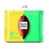 Ritter Sport 61% Fine Cocoa Nicaragua Chocolate, 100GX12 pcs