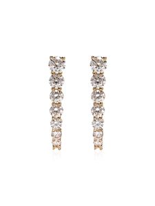 Melissa Kaye 18kt yellow gold Aria hook diamond earrings