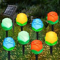 4/8Pack Solar Rose Lawn Light Outdoor Waterproof Garden Light Villa Courtyard Lawn Park Pathway Landscape Decoration Lightinthebox