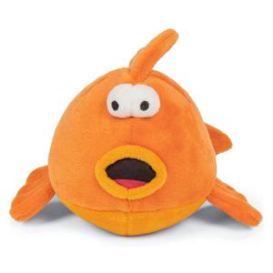 Godog Action Plush Gold Fish Animated Squeaker Dog Toy with Chew Guard Technology