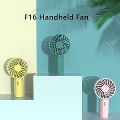 F16 Handheld Fan Portable Quiet Operation 500mAh Battery Atmosphere Color Light 3 Speed USB Rechargeable Portable Small Fan Lightinthebox