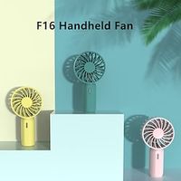 F16 Handheld Fan Portable Quiet Operation 500mAh Battery Atmosphere Color Light 3 Speed USB Rechargeable Portable Small Fan Lightinthebox - thumbnail