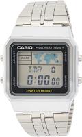 Casio Men Digital Dial Stainless Steel Band Watch- A500WA 1D