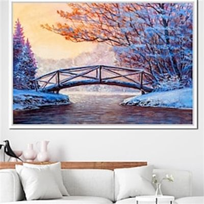 Landscape Wall Art Canvas Beautiful Winter Scenery Prints and Posters Landscape Pictures Decorative Fabric Painting For Living Room Pictures No Frame Lightinthebox