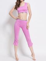 Breathable Shockproof Solid Color Sports Yoga Tracksuit - thumbnail