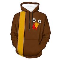 Graphic Rooster Men's Fashion 3D Print Hoodie Sports Outdoor Holiday Vacation Hoodies Coffee Long Sleeve Hooded Print Front Pocket Spring   Fall Designer Hoodie Sweatshirt Lightinthebox - thumbnail