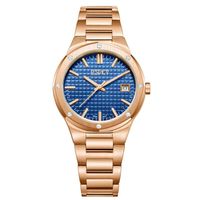 Ecstacy Women's Analog Display Watch & Stainless Steel Strap Two Tone, Rose Gold - E23509-RBKN