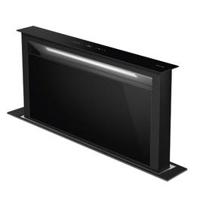 Smeg KDD90CNE 90cm Island Downdraft Hood Stainless Steel and Black Glass - thumbnail