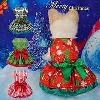 New Pet Clothes Christmas Supplies Party Puppy Skirt Bears Christmas Dog Clothes Lightinthebox - thumbnail