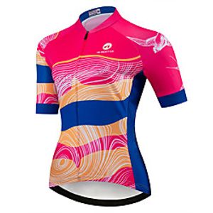 21Grams Women's Short Sleeve Cycling Jersey Summer Spandex Polyester Red and White Bike Jersey Top Mountain Bike MTB Road Bike Cycling Quick Dry Moisture Wicking Breathable Sports Clothing Apparel miniinthebox