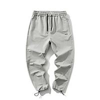 Men's Sweatpants Chinos Pants Letter Ankle-Length White Black Gray Lightinthebox - thumbnail