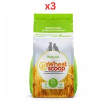 sWheat Scoop Multi-Cat All Natural Cat Litter - 5.44Kg (Pack of 3)