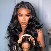 4x4 Wear and Go Glueless Wigs Human Hair Pre Plucked Pre Cut for Beginners 150% Density Body Wave Lace Closure Wigs Human Hair Upgraded No Glue HD Lace Closure Wigs for Women Natural Black Color Lightinthebox - thumbnail