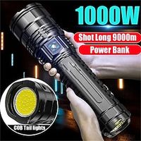 Built-in Battery Flash Light Emergency Spotlights 4km 10000LM 800W Most Powerful Led Flashlights Tactical 15000mah Lightinthebox - thumbnail