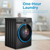 Midea 12/8 KG Smart Washer Dryer with BLDC Inverter Motor, 1400 RPM, Fully Automatic Front Load Washing Machine - MF200D120WBTGCC - thumbnail