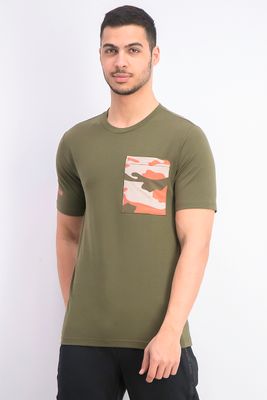 Mens Camo Chest Pocket Tee Olive Mens Camo Chest Pocket Tee Olive