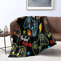 Gamepad Blanket Soft Cozy Fleece Fall Throw Blanket for Bed Sofa Outdoor Lightweight Flannel Blanket for Kids Women Man Birthday Gift Bedroom Decor miniinthebox - thumbnail