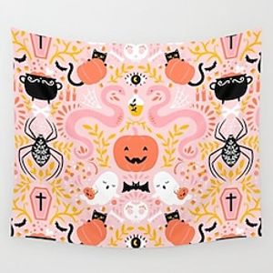 Halloween Pink Pumpkin Hanging Tapestry Wall Art Large Tapestry Mural Decor Photograph Backdrop Blanket Curtain Home Bedroom Living Room Decoration Lightinthebox